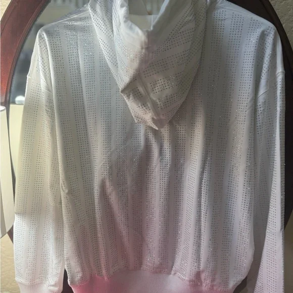 Plus Size (Luxury Curvy) White Rhinestone Hoodie and Pants Set - Picture 11 of 11